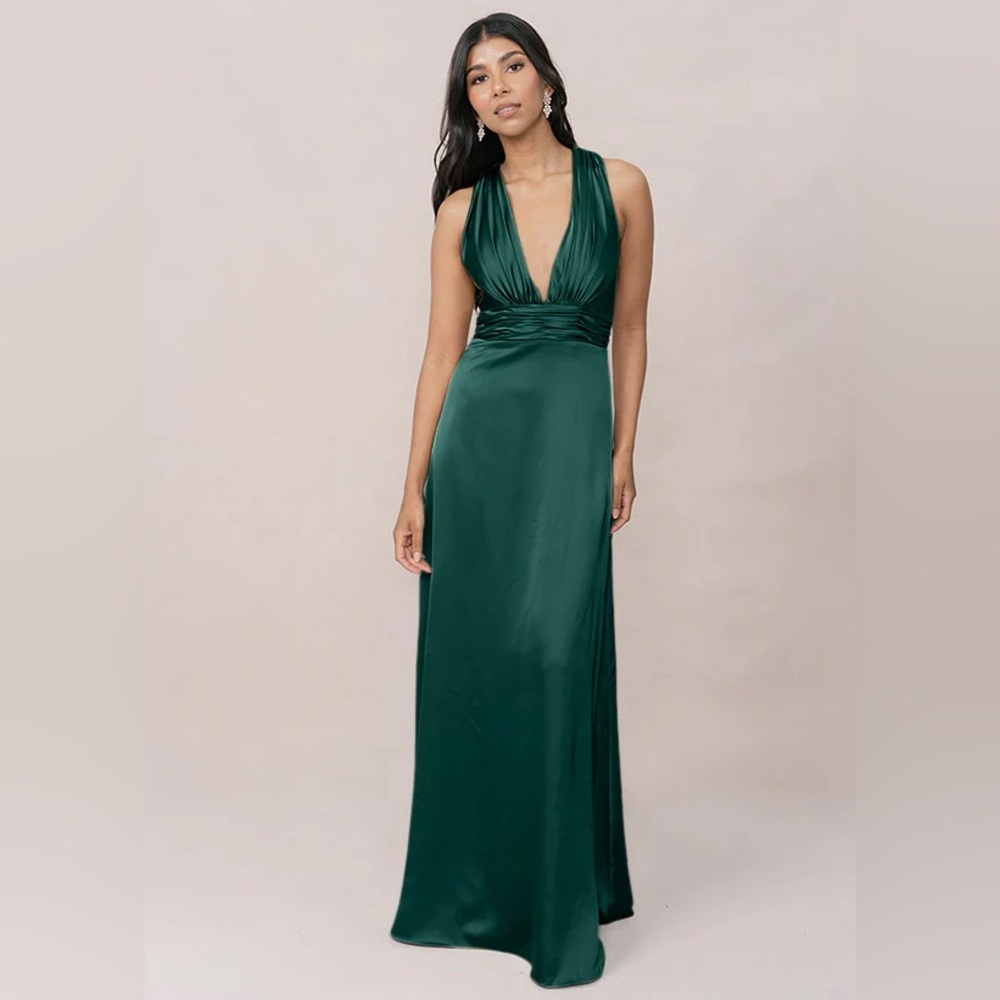 Revelry Dylan Satin bridesmaid Dress